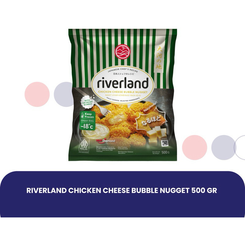 

Riverland nugget chicken cheese bubble nugget 500gr