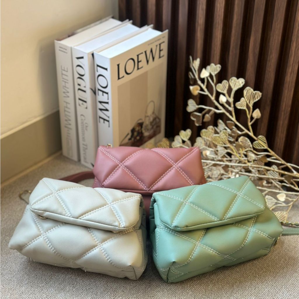 KAYLA BAG [Puffy Bag] — Tas Wanita Bahu Selempang Slingbag Shoulderbag Puffy Bag