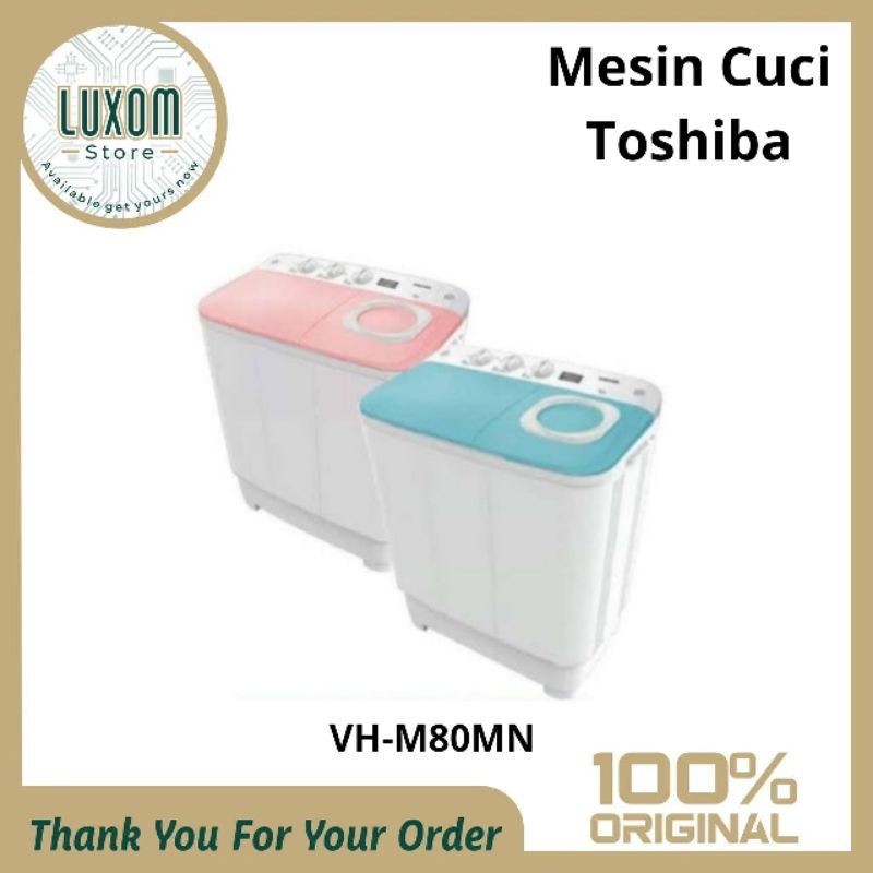 Mesin Cuci Toshiba VH-M80MN (8kg) /mesin cuci Toshiba 2 tabung/mesin cuci Toshiba