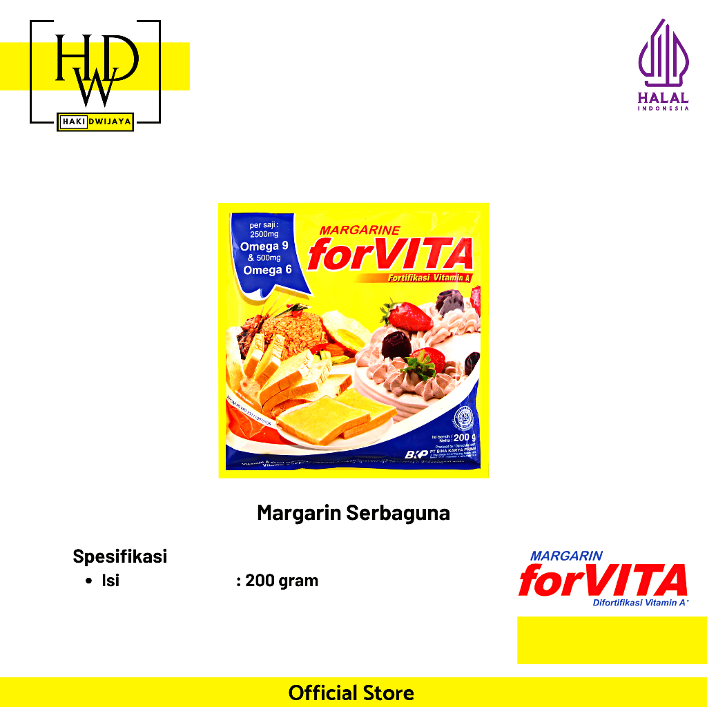 

[200gr] Forvita Mentega / Margarin Serba Guna