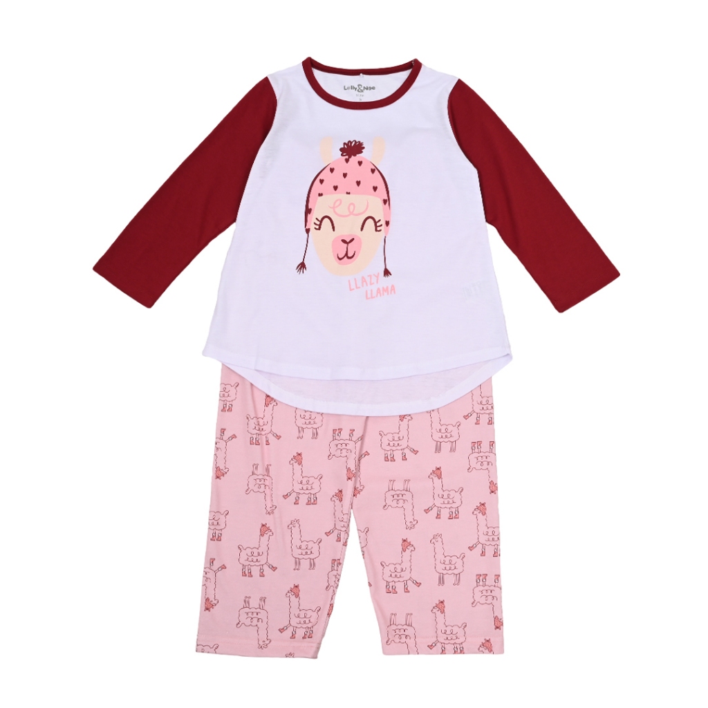 Star (ex Rambla) - Lolly & Noe Baju Tidur Setelan Piyama Anak Perempuan Lengan Panjang Llazy Llama