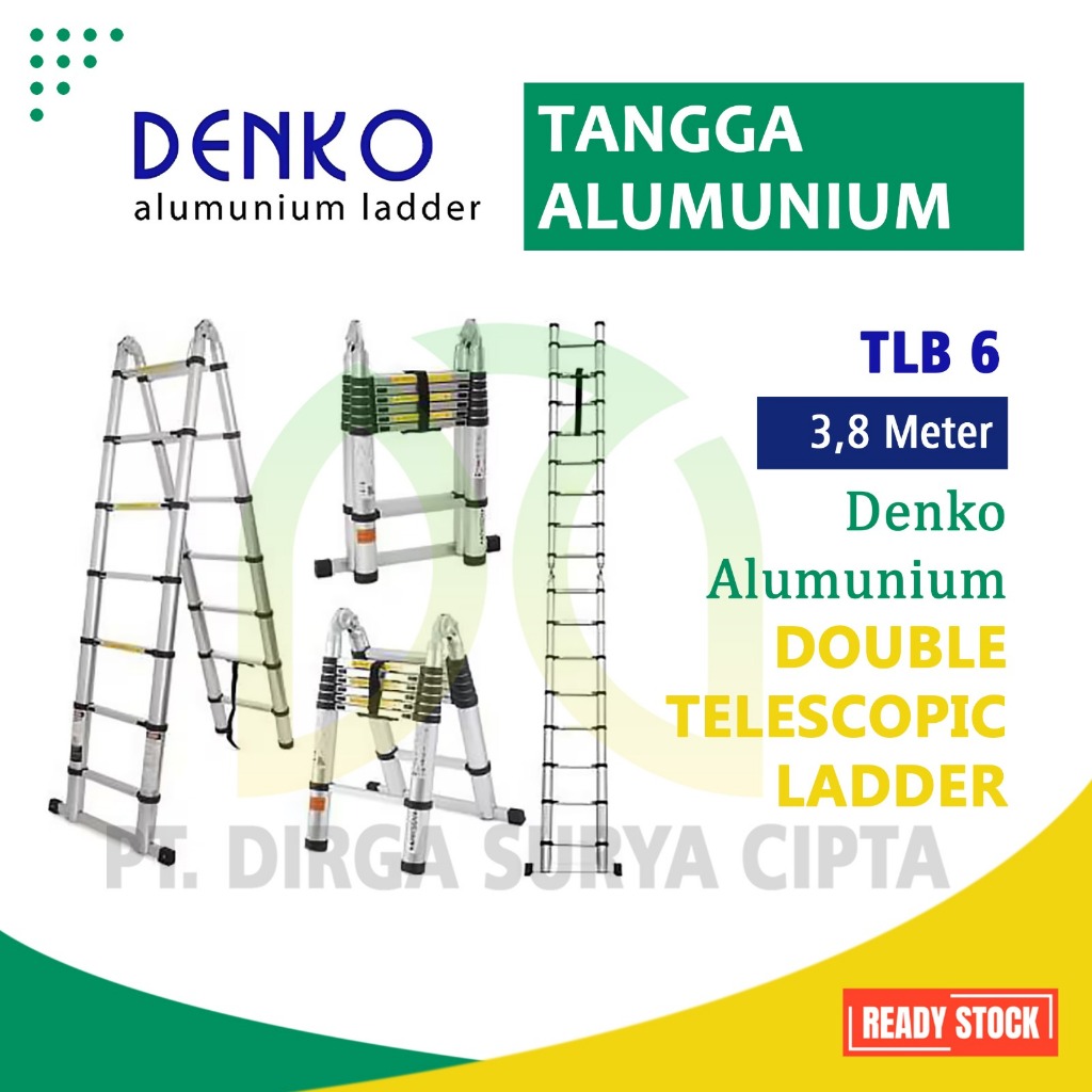 tangga double teleskopik denko 3,8 meter