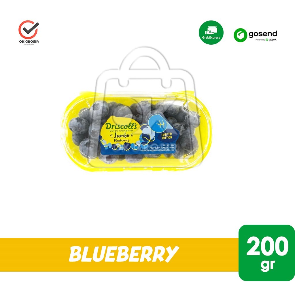 

Blueberry Jumbo Driscoll Buah Blueberi Frozen 1 pack 200gr (KHUSUS INSTANT)