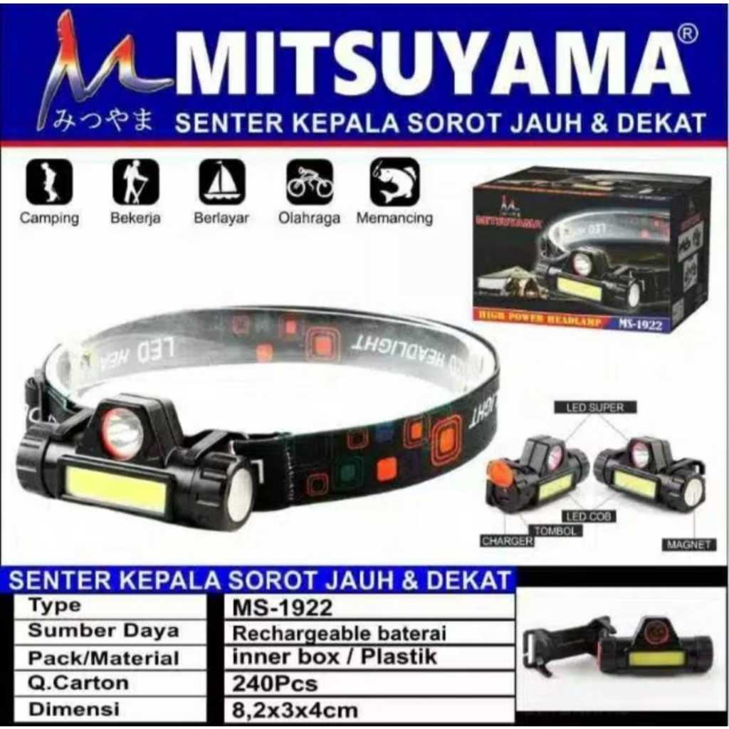 HeadLamp Senter Kepala Baterai Tahan lama LED MITSUYAMA MS-1922
