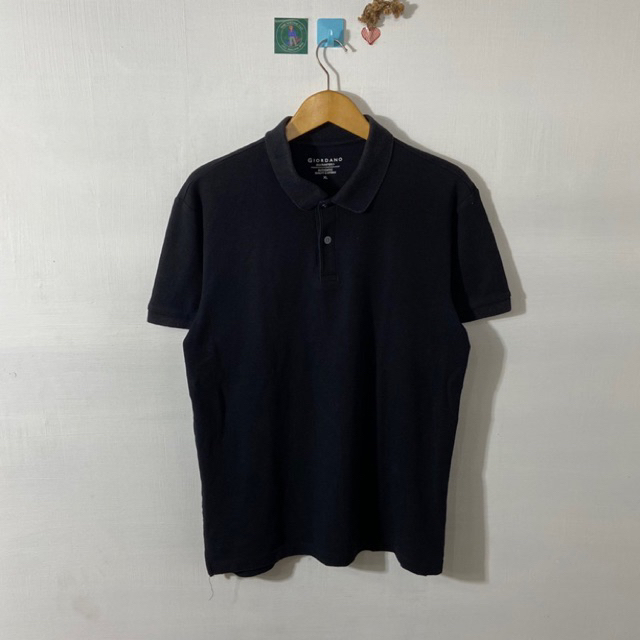 POLO SHIRT GIORDANO HITAM SECOND