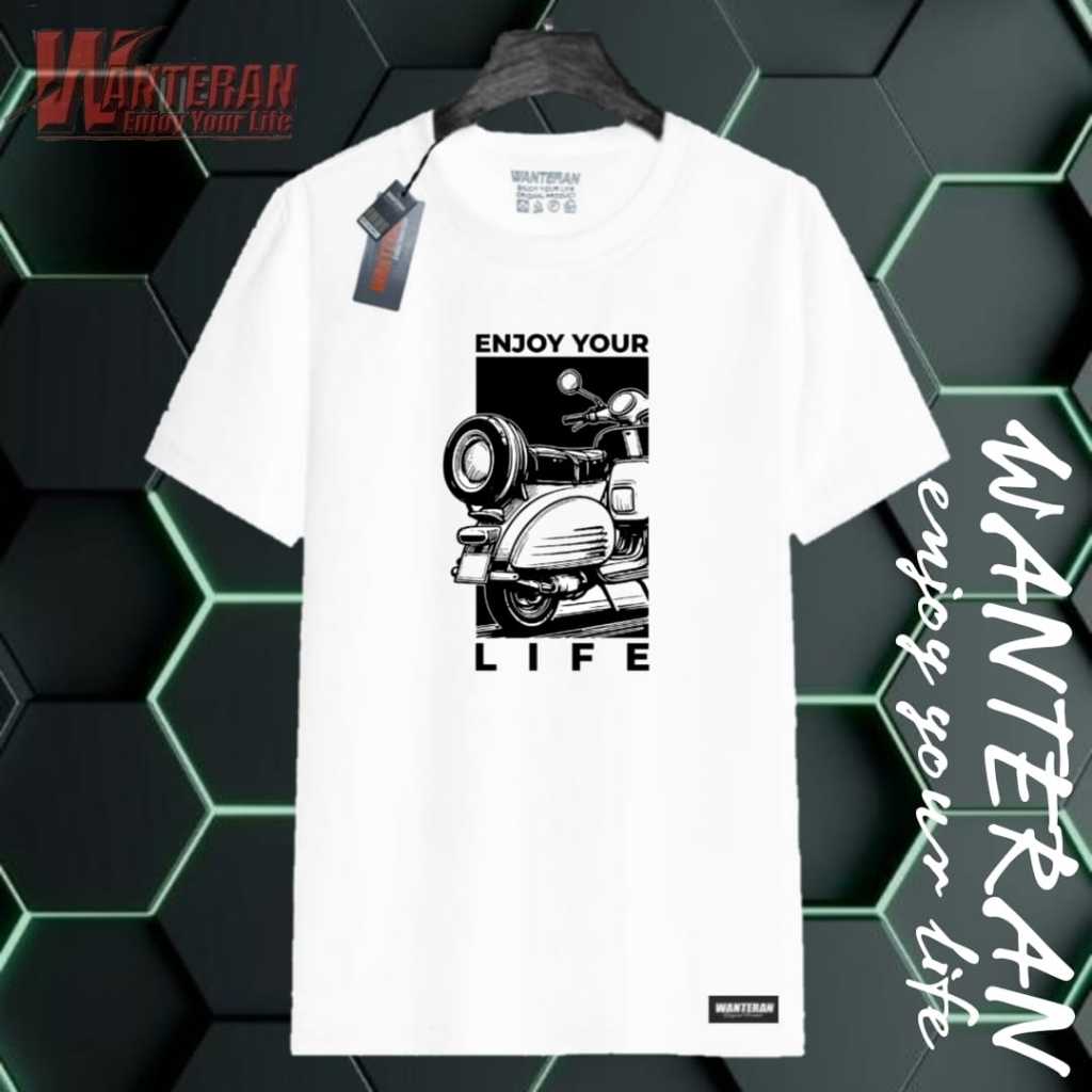 Kaos Pria Distro Motif Vespa | Baju Distro Vespa | Kaos Pria | Kaos Original Murah