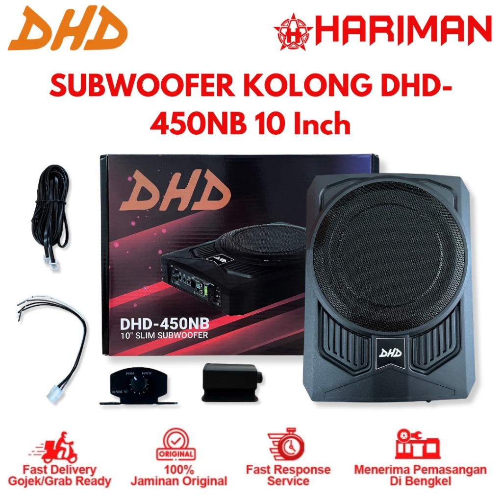 Subwoofer Kolong Mobil Slim Aktif 10 inch dhd-450nb