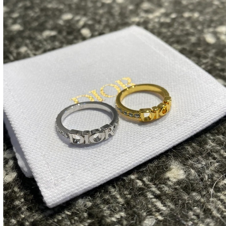❤️COD 17K emas asli Cincin berlian huruf Cincin berlian huruf
