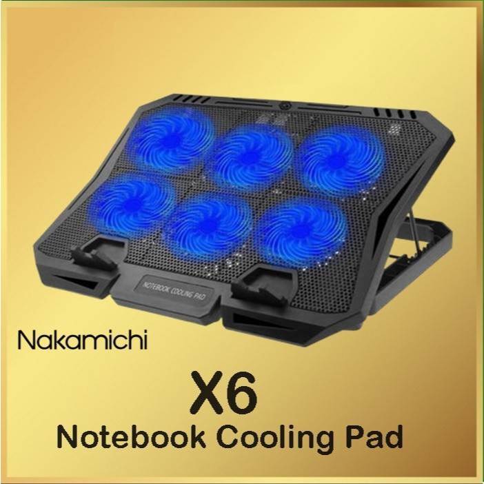 Nakamichi X6 Notebook Cooling Pad 6 Fan X 6 - X6