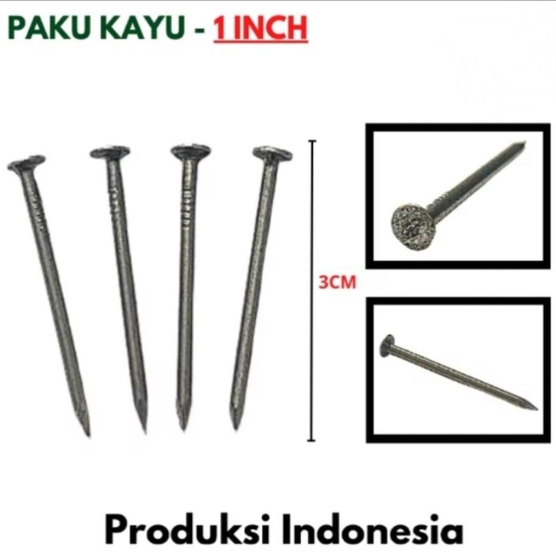 Paku Kayu 1" Inch 3cm 200 Gram