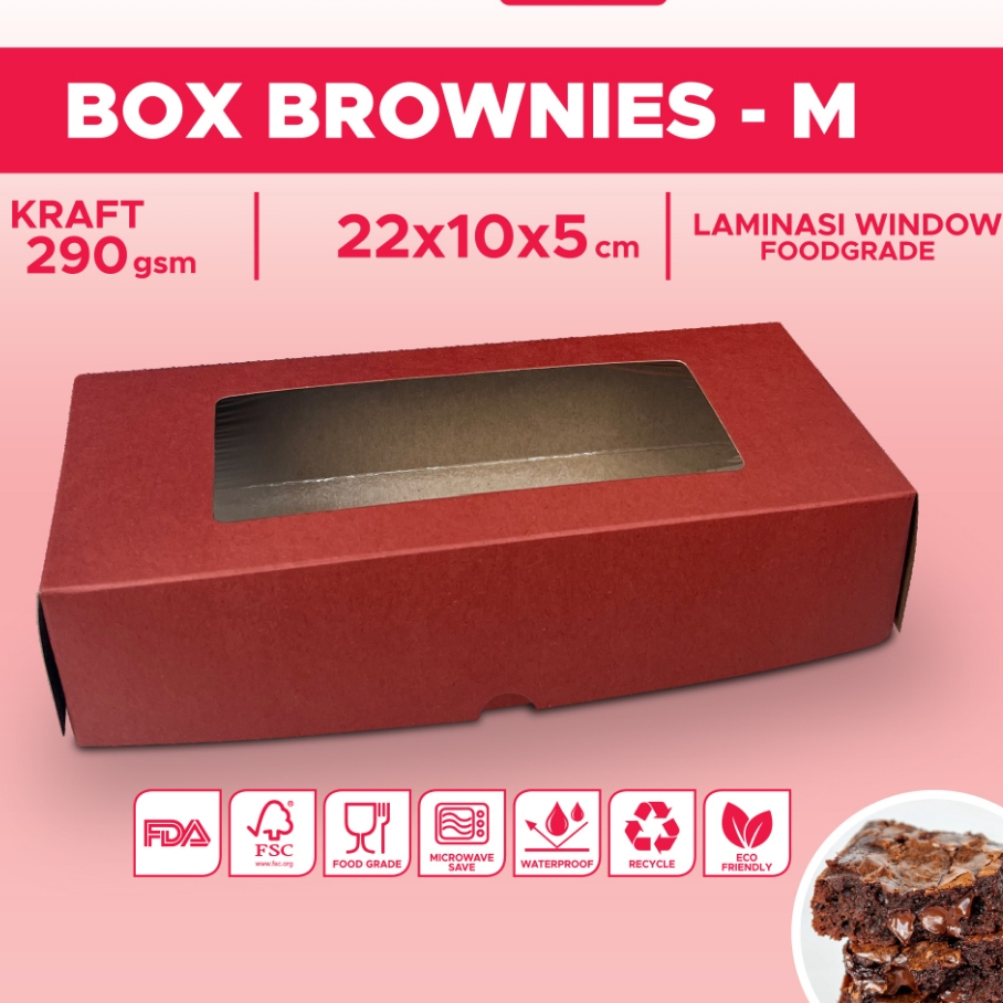 Dus Brownies 22x10x5 /Dus Donat 22x10x5 /Dus Donat Isi 2 / Dus Brownies 22x10x5 / Dus Brownies Box 2