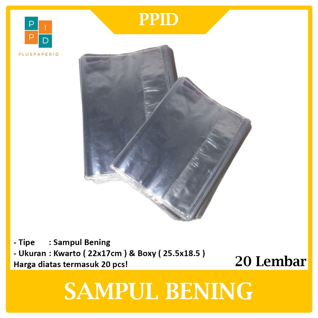 

PPID - Sampul Plastik Bening Polos - isi 20 Lembar
