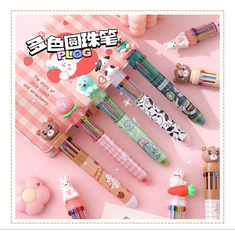 

Pulpen Pena Mekanik 10 Warna Cute Aesthetic Bear Peach Pen #t05