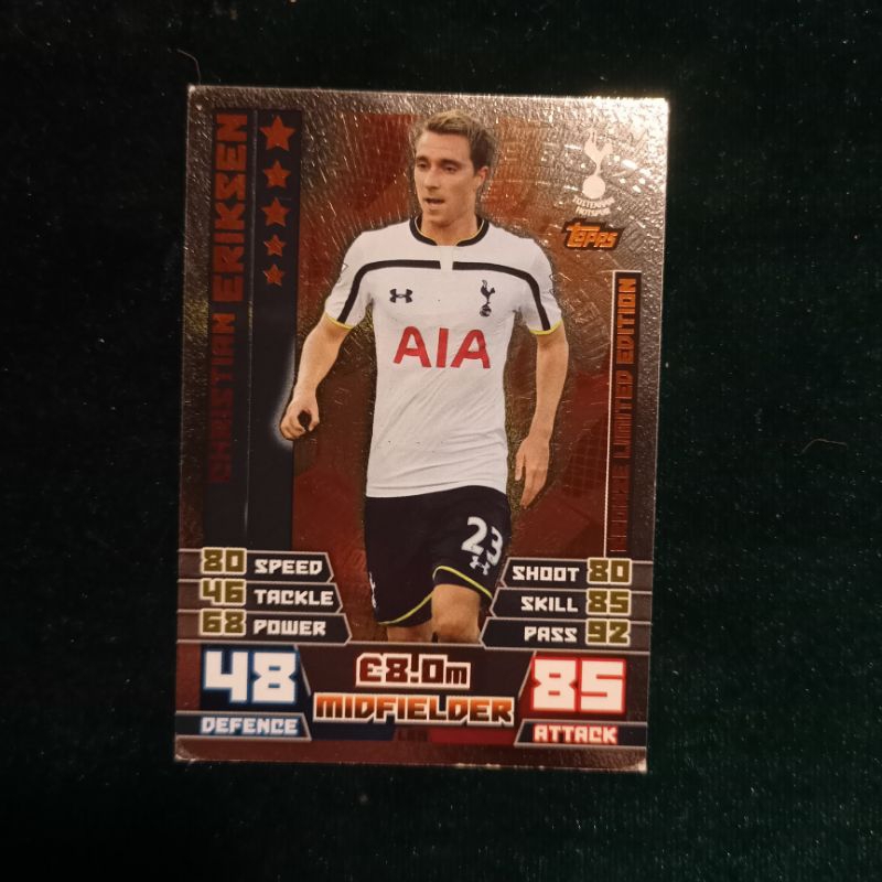 Kartu Bola Swansea City AFC TOPPS CHRISTIAN ERIKSEN
