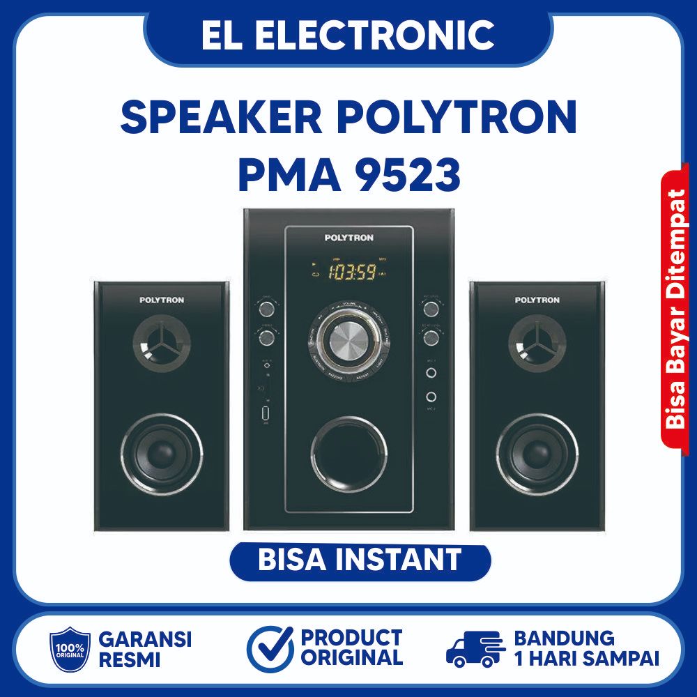 SPEAKER AKTIF POLYTRON PMA 9523 PMA9523 PMA-9523-B BLUETOOTH