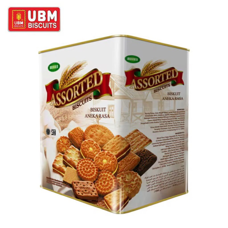 

UBM Biskuit Assorted Borneo Kaleng Segi 650 gram