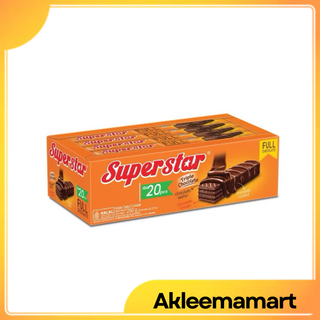 

Superstar 20pcs 250g / Superstar 250g Wafer Coklat
