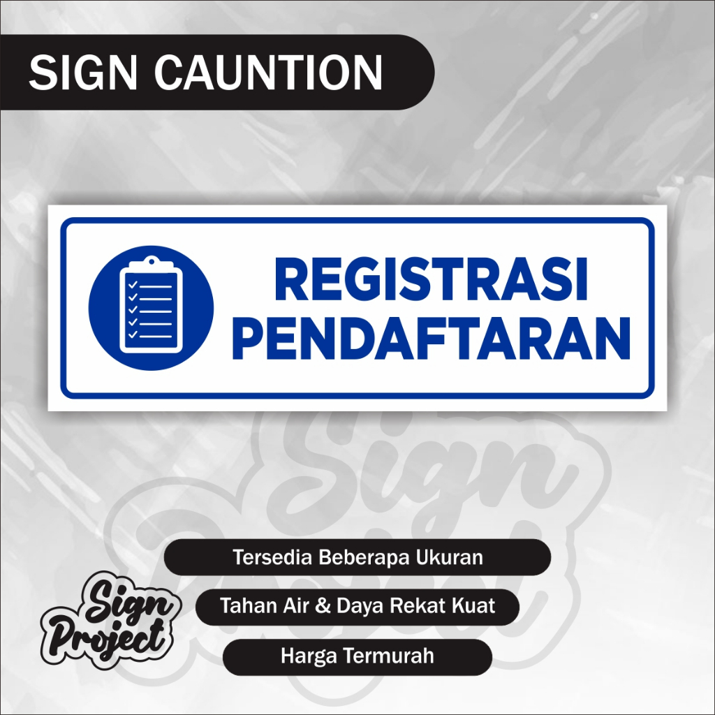 

Sticker Ruang Registrasi / Stiker Pendaftaran / Registrasi Pendaftaran / Stiker Daftar / Ruang Pendaftaran Puskesmas Regitration Pendaftaran Klinik