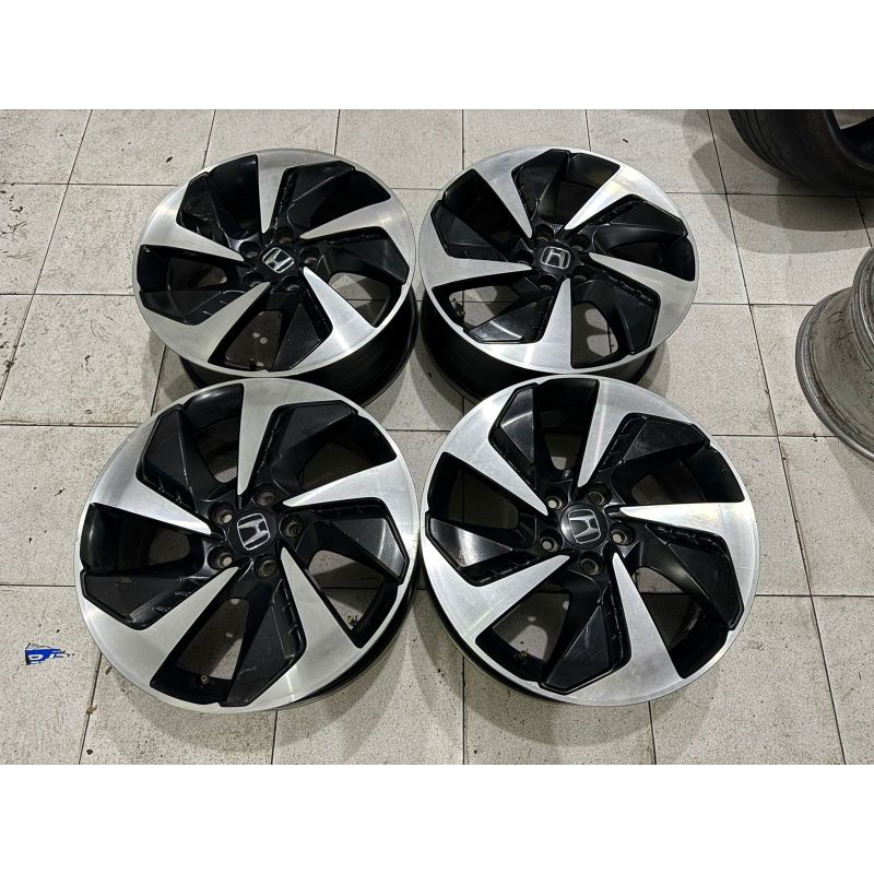 Velg Seken Original CRV Pristige R18 Pcd 5x114,3 Black Polish Pelek Oem Crv Turbo Rinh 18