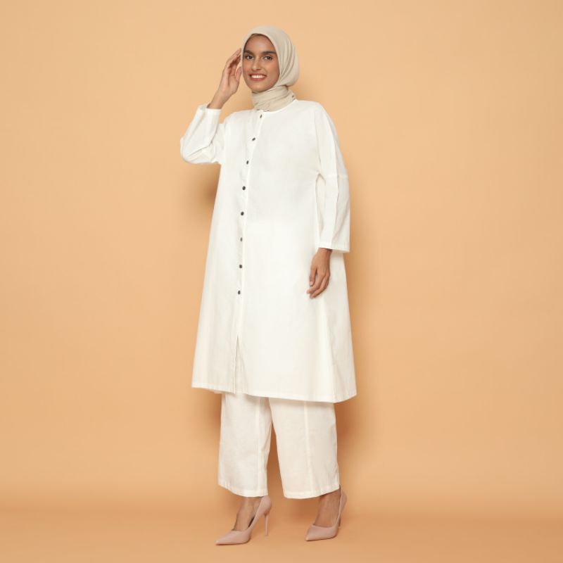 Tunik Linen Mely Set celana basic linen