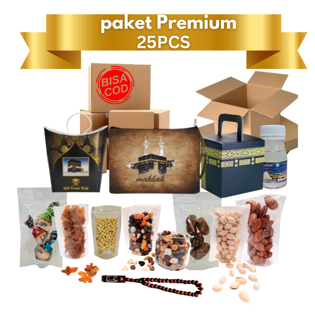 

Paket premium oleh Oleh haji dan umroh 25 gift dus tali kabah Dompet souvenir pouch terlengkap