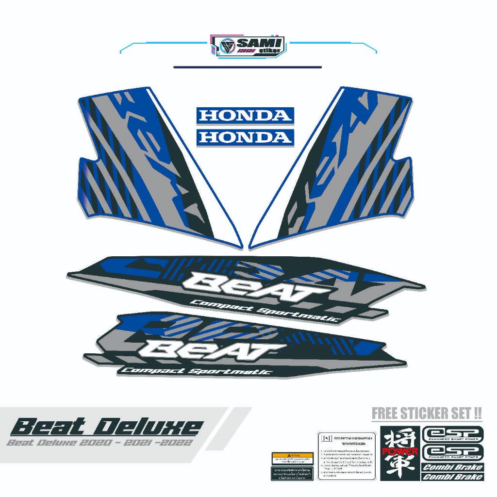 Stiker Striping Body Motor Honda BEAT DELUXE Atau  Variasi Free Sticker Set / SETIKER BEAT DELUXE / 