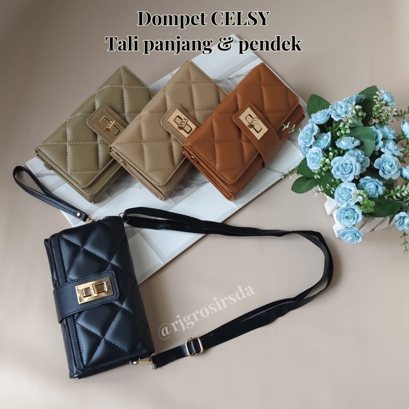 Dompet celsy bordir tali panjang pendek | dompet Orion free tali panjang pendek | dompet bordir wani