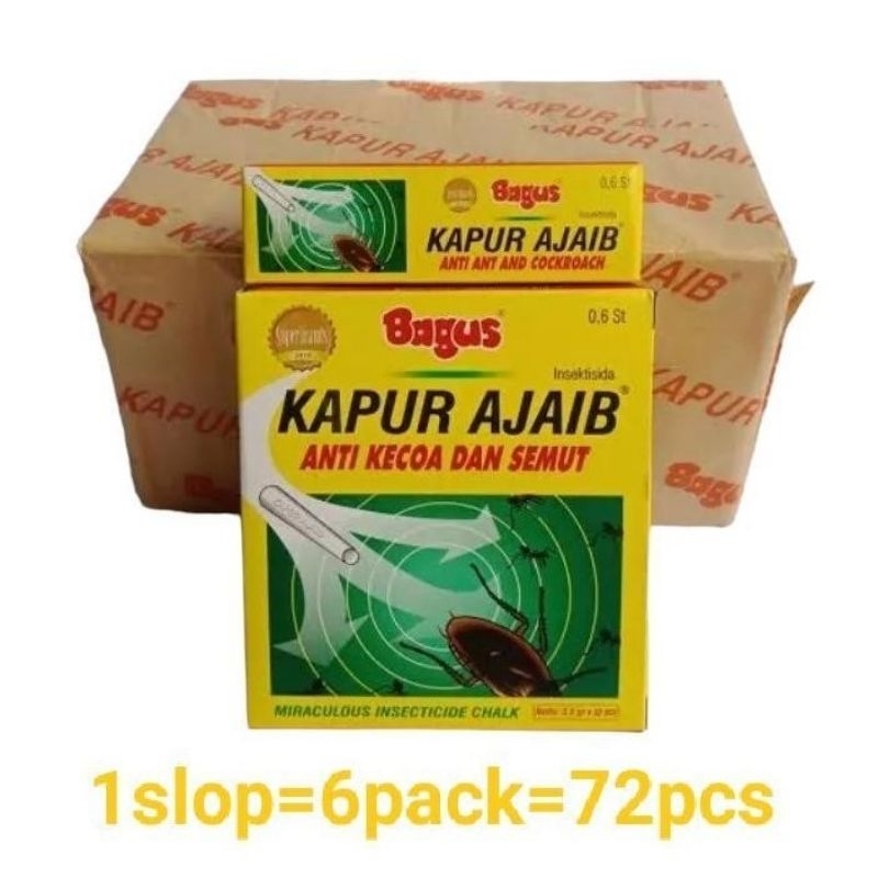 KAPUR AJAIB BAGUS 6PACK BUNGKUS COKLAT 72BATANG/KAPUR ANTI SEMUT AJAIB/KAPUR BAGUS