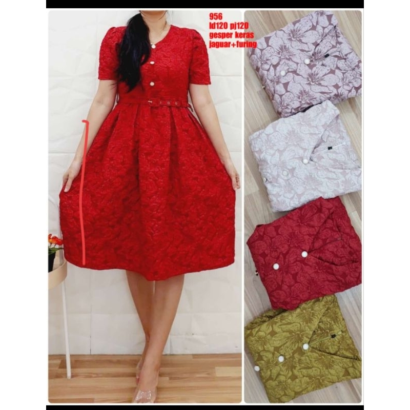BAJU DRESS WANITA JAGUAR BAHAN IMPORT KOREA