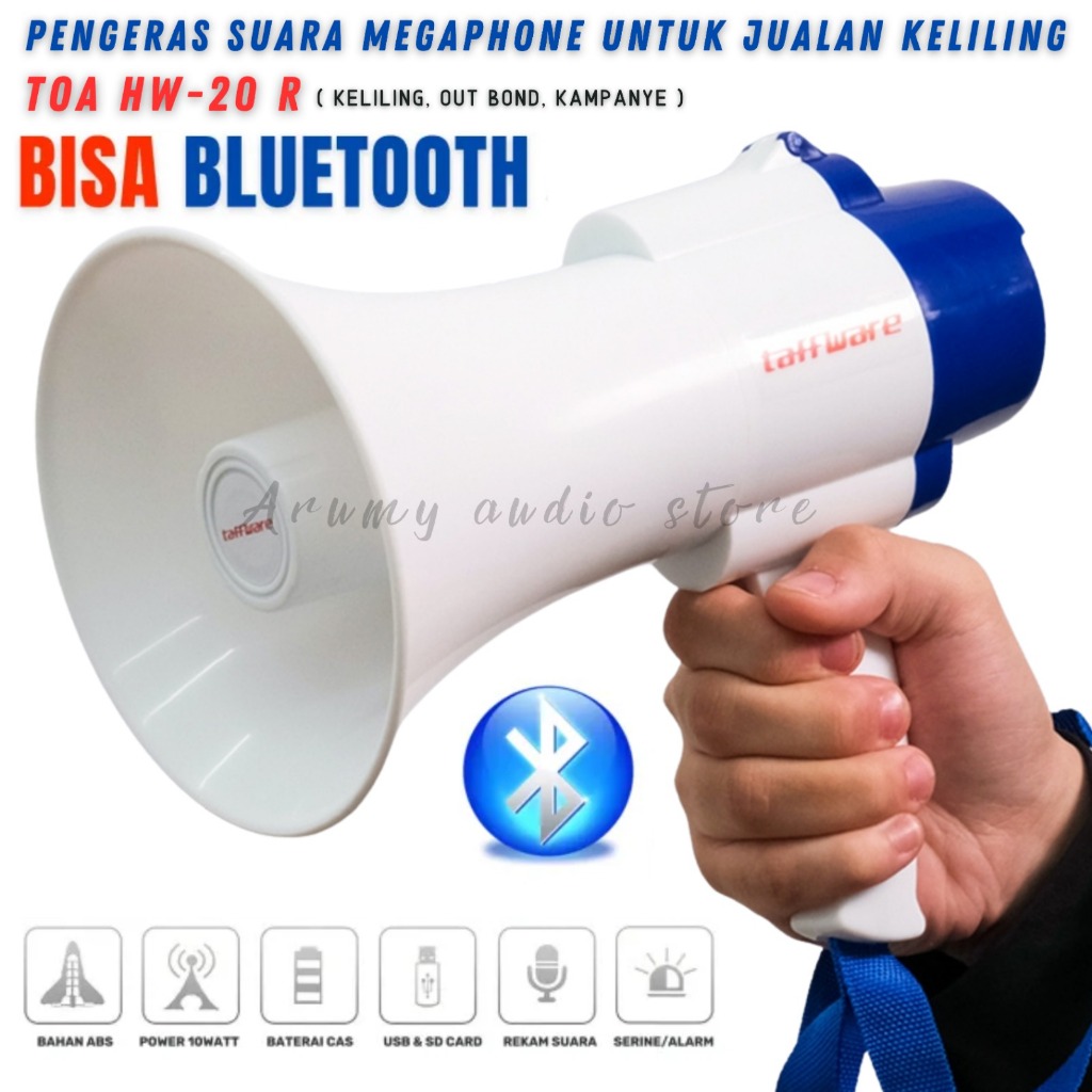 Toa Megaphone Multifungsi Fleco Hw-20r/Toa Fleco Murah | Pengeras Suara Megaphone Toa Fleco Murah Mu