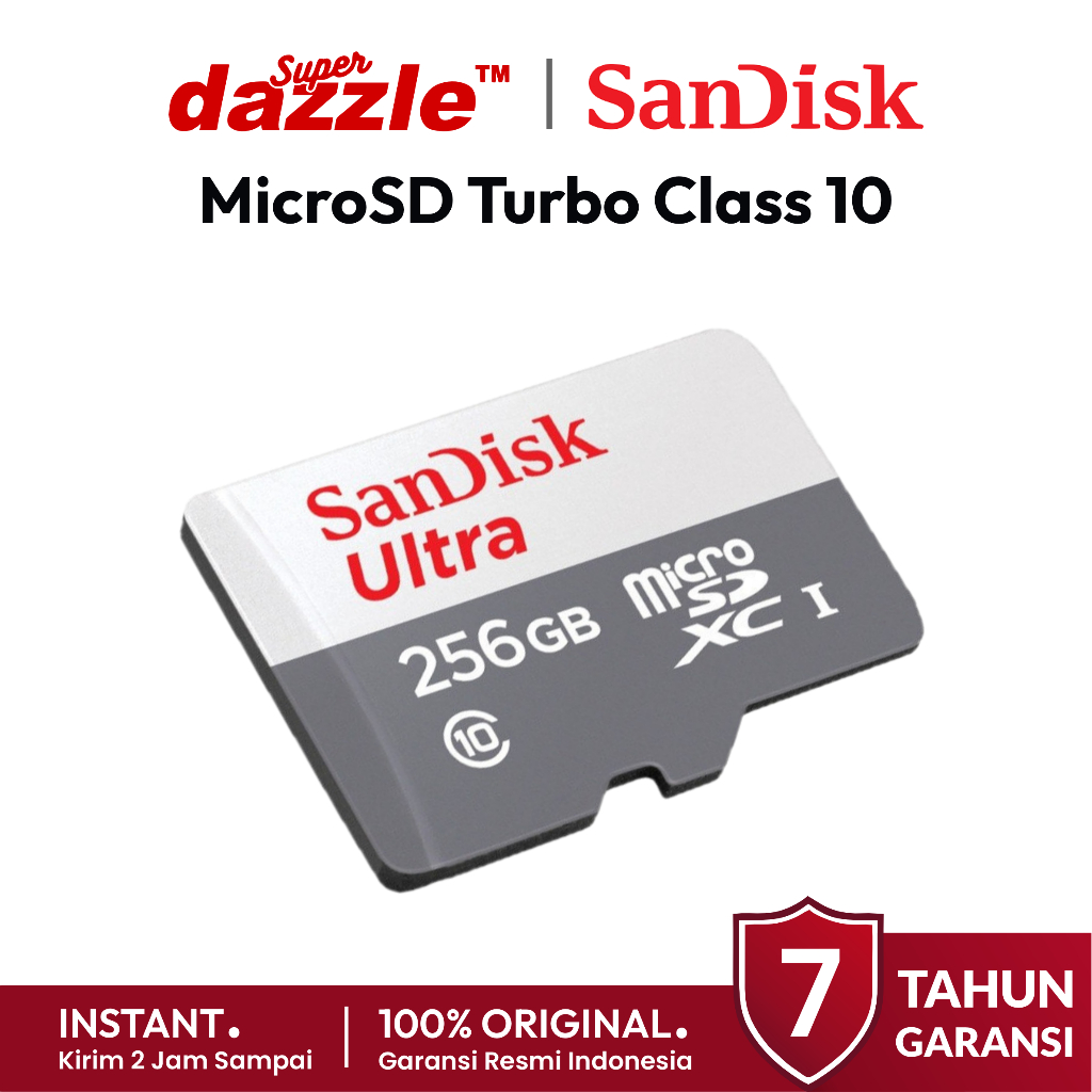 [ TERLARIS ] SANDISK Micro SD 256gb 128gb 64gb 32gb 16gb Class 10 Original 100% Garansi Resmi 18 Bul