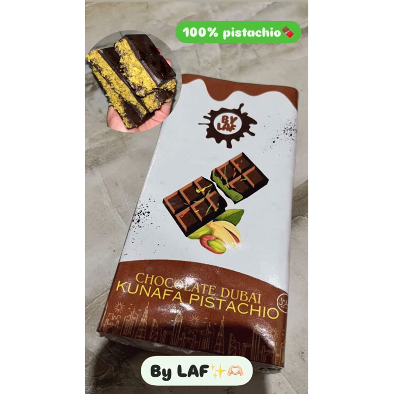 

kunafa pistachio chocolate original/coklat dubai viral termurah