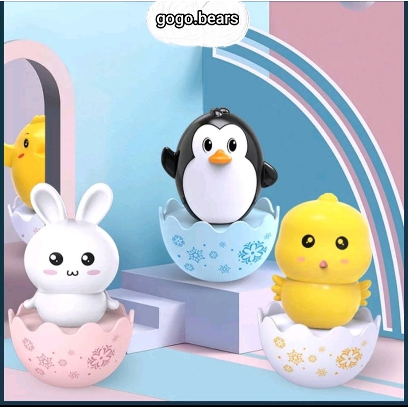 Mainan bayi Tumbler Bentuk Animals Untuk Bayi anak