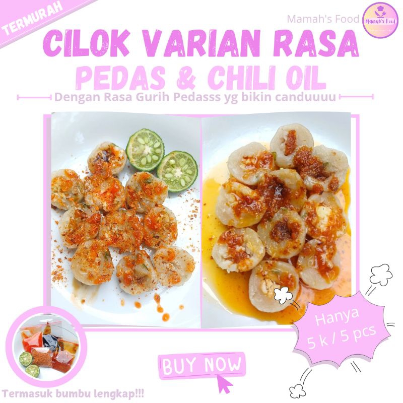 

[COD] Cilok VARIAN RASA | Cilok Ayam Pedas | Tetelan Sapi | Abon Ayam | Keju | Cilok Mamah's Food