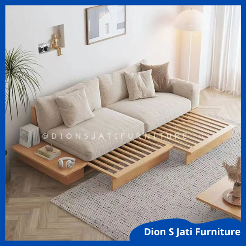 sofa bed minimalis kayu jati  sofa bed jati