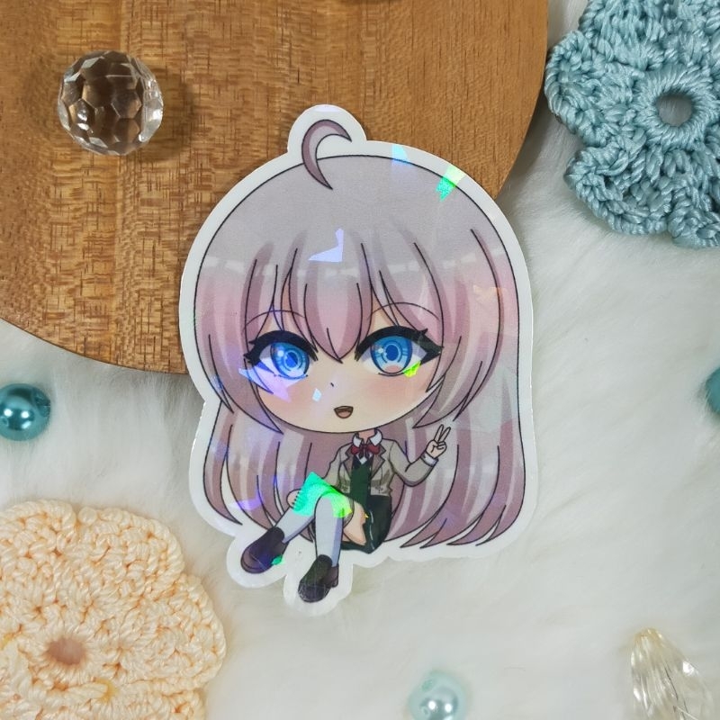 

Sticker Hologram Brokenglass Fanmerch Roshidere Alisa Mikhailovna Alya Original Fanart by Merch Trove