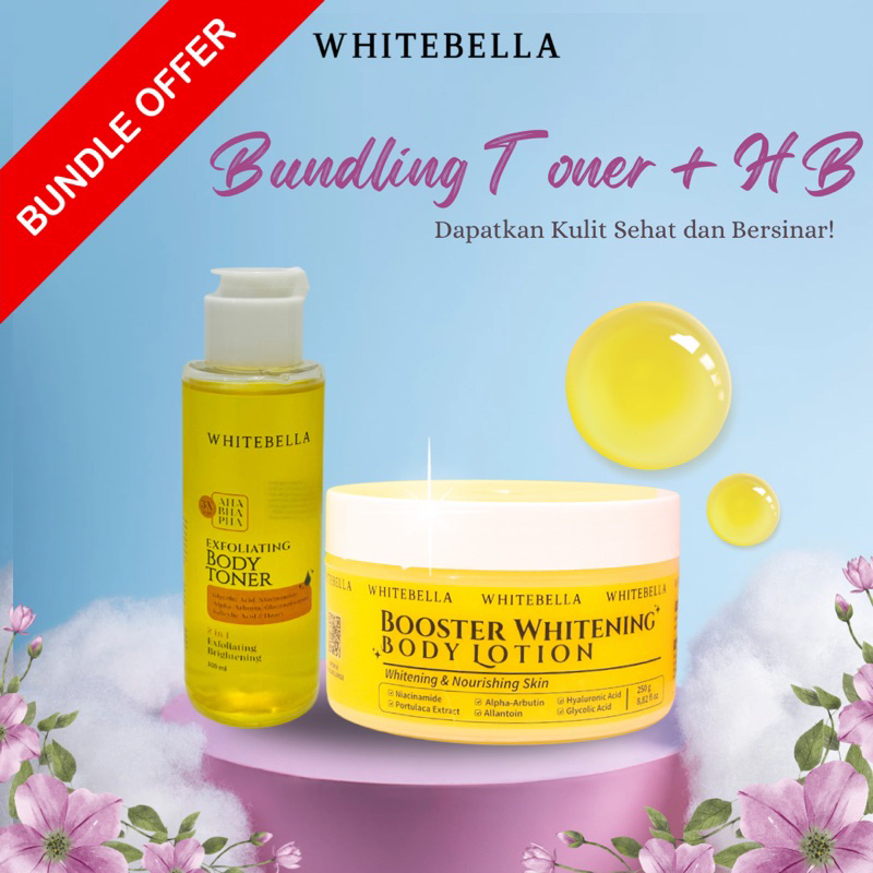 PAKET BUNDLING HB BOOSTER + Toner Exfo whitebella | body lotion BPOM