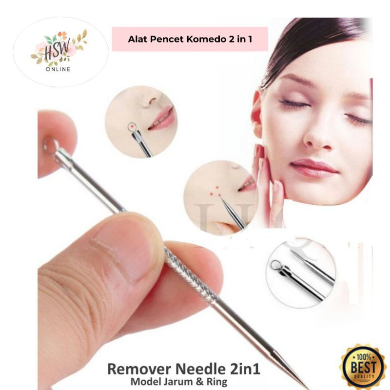 Alat Pencet Jerawat Komedo Pinset Perawatan Pembersih Wajah Hidung Muka