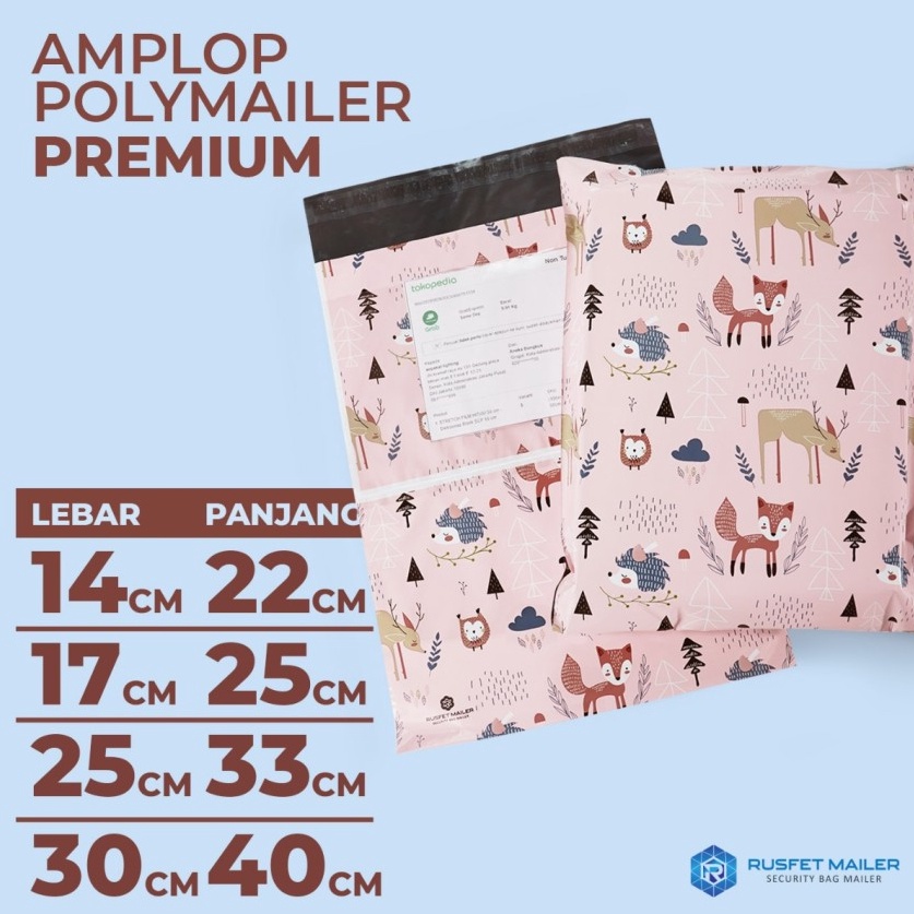 

5o Kirim Langsung AMPLOP PLASTIK POLYMAILER FOXY FRIENDS 4 VARIASI ADA KANTONG ALAMAT B58