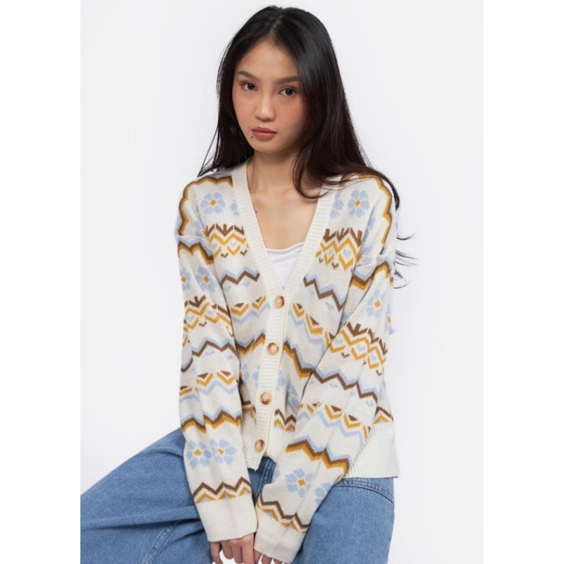 Cardigan Boho knitted Multicolor Colorbox(ORI)