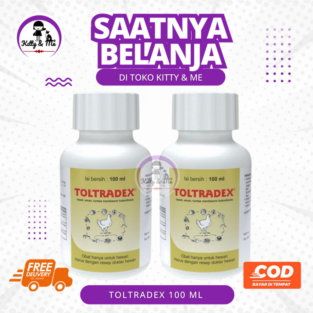 TOLTRADEX 100 ML MEDION - Obat Koksidiosis Koksidia Unggas Ayam Kelinci