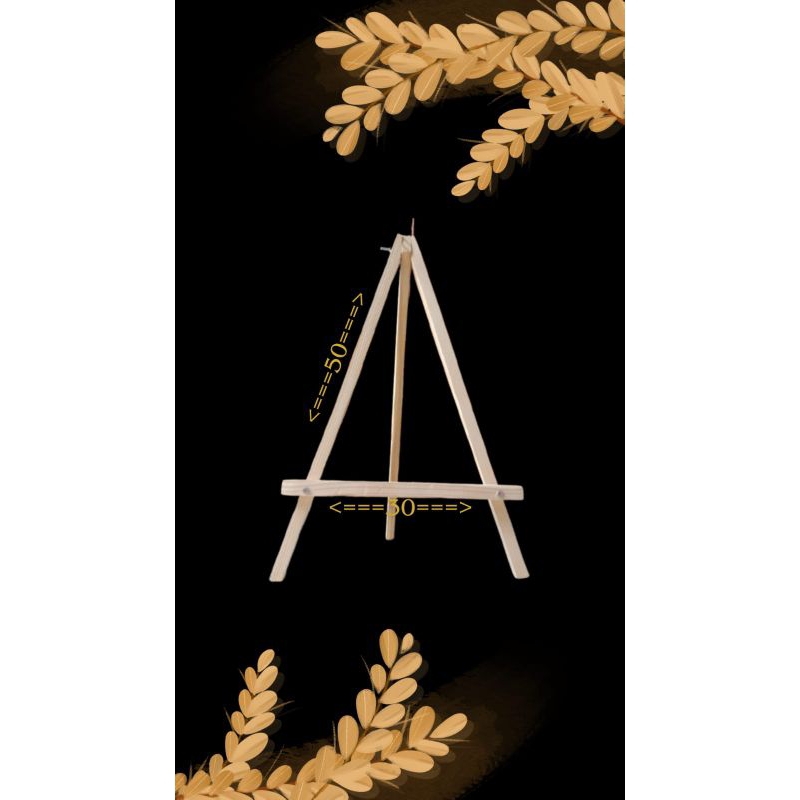 Tripod Kayu/Wooden Easel Kanvas/Stand Lukis
