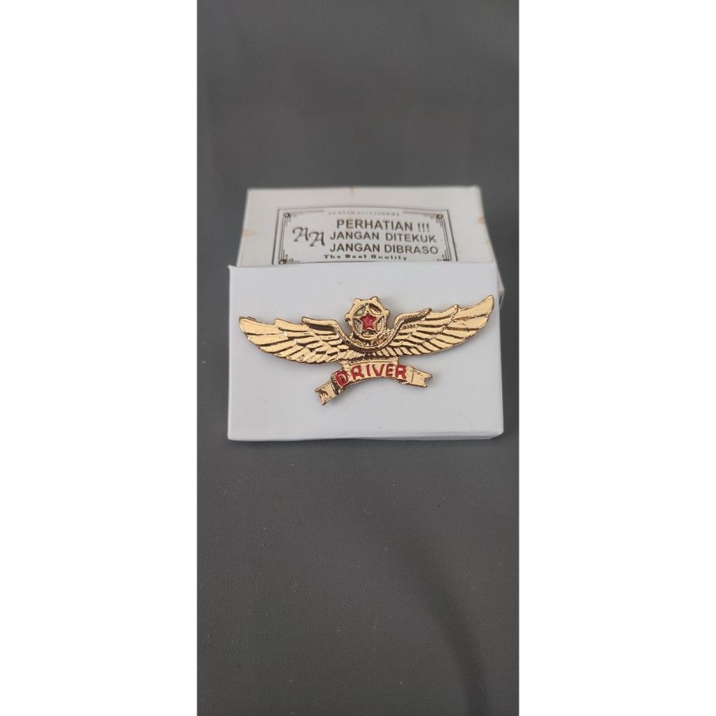 Brevet wing pin lencana driver tni ad