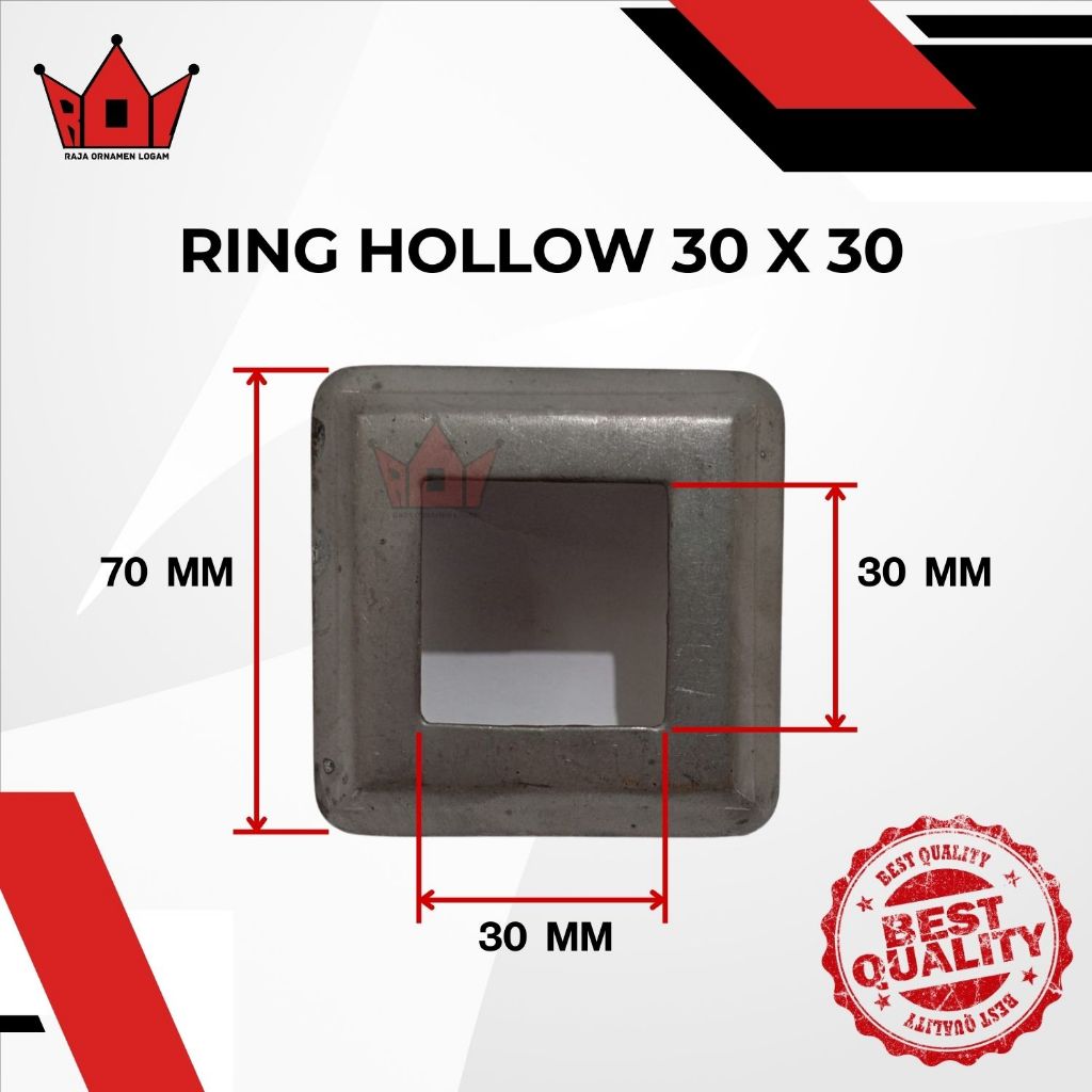 Ring hollow 30x30 mm besi plat tapak hollow minimalis ornamen pagar