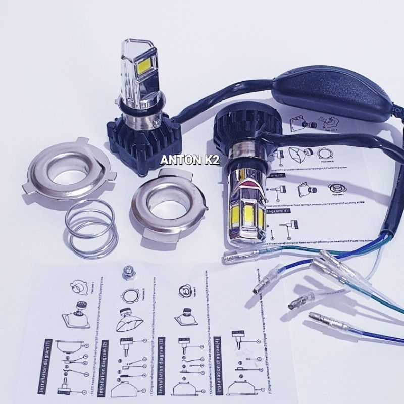 LAMPU LED HID DEPAN 6SISI/3SISI + KIPAS MOTOR BEAT/MIO/VARIO/VIXION/VERZA/REVO/BLADE/JUPITER/FREEGO