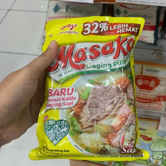 

Masako Sapi Bumbu Masak Kaldu Instan Penyedap Rasa Ukuran Kemasan 250 Gram