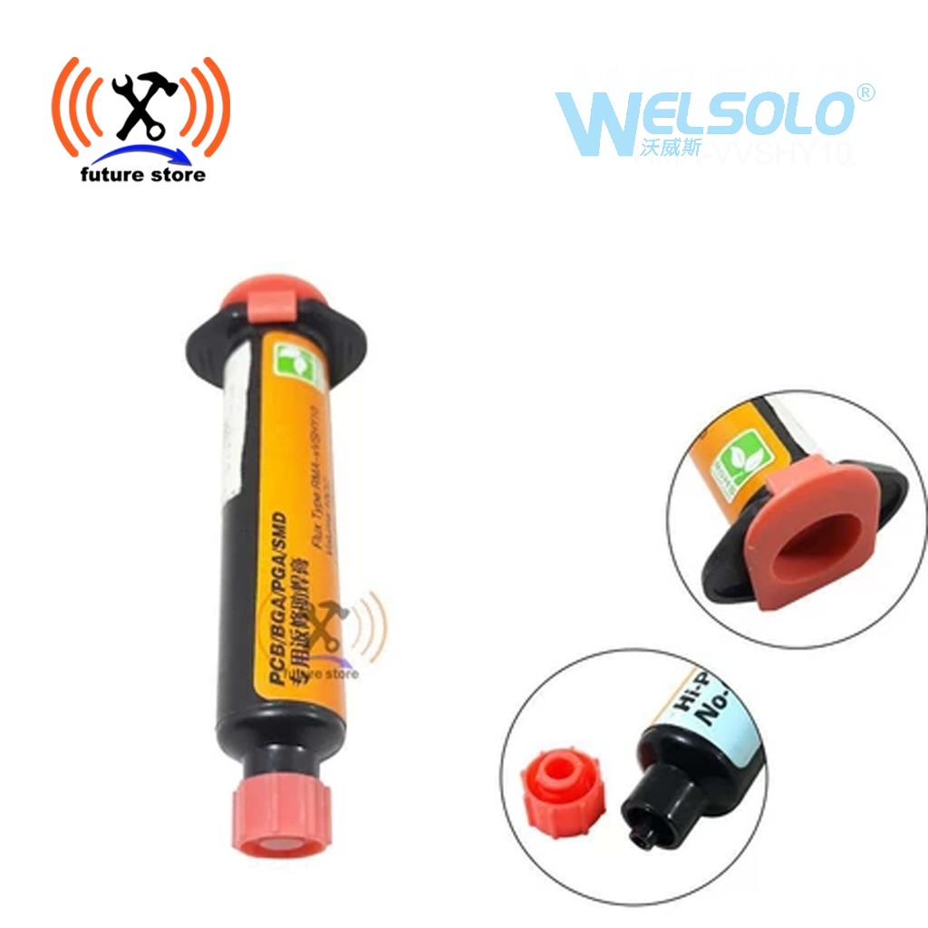 WELSOLO RMA-VVSHY10 FLUX PASTA SOLDER - FLUX SUNTIK - MINYAK SOLDER - FLUX SOLDER SUNTIK 10CC ORIGIN