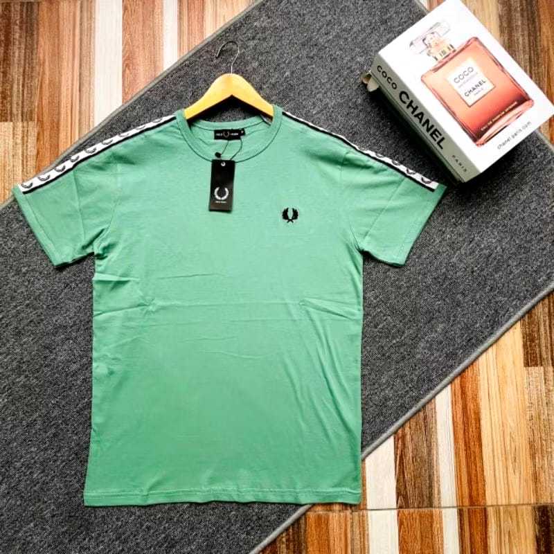 T-shirt Kaos Ringtee Fred Ferry Stripe Bahu / Atasan Kaos Model Import Bessic Unisex / Kaos Ringer F