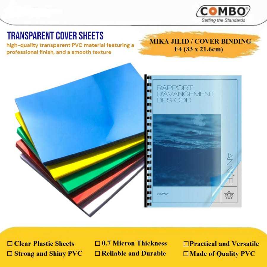 

Cover Plastik Mika Jilid / Mika Film Tranparent Binding Cover F4