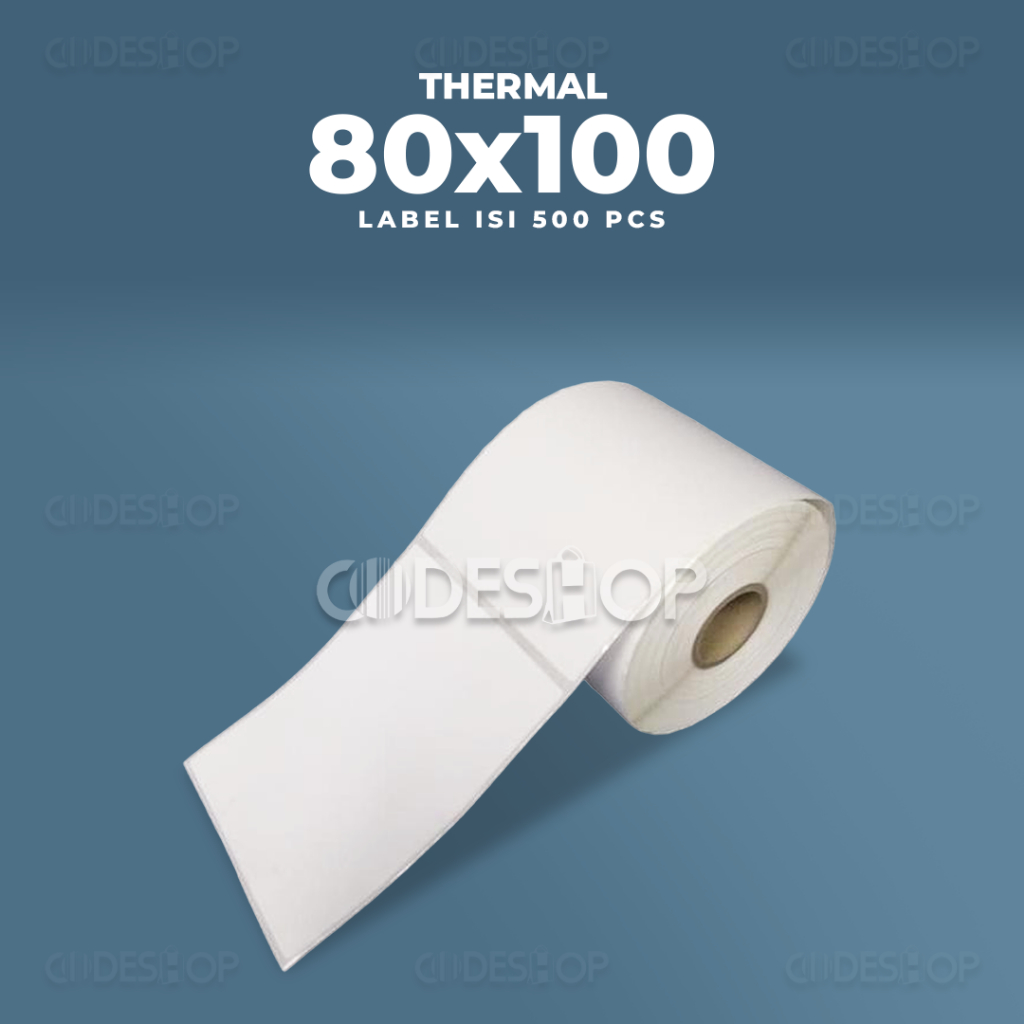 

Label Thermal 80x100 mm 1 Line Core 1 inch isi 500 Pcs Stiker